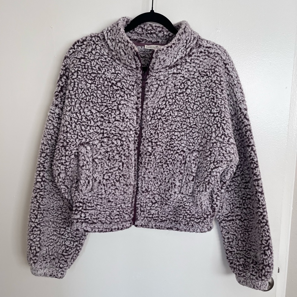 Express Lavender Sherpa Jacket